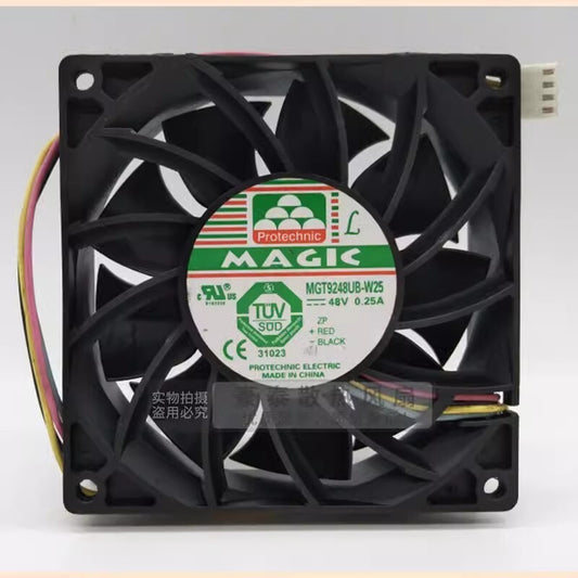 MAGIC MGT9248UB-W25 9025 DC48V 0.25A 9CM 4-Wire Cooling Fan