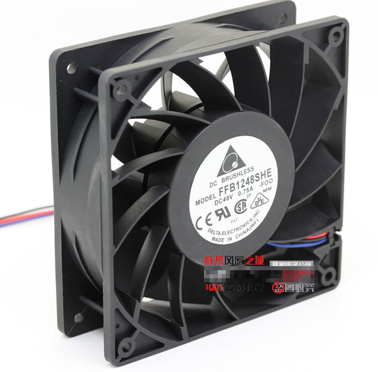 1pcs Delta FFB1248SHE 48V 0.75A 12038 12CM double ball speed cooling fan 3pin
