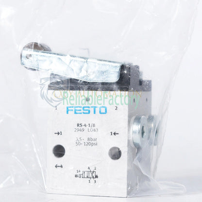 FESTO RS-4-1/8 2949 Roller Lever Valve 1Pcs.