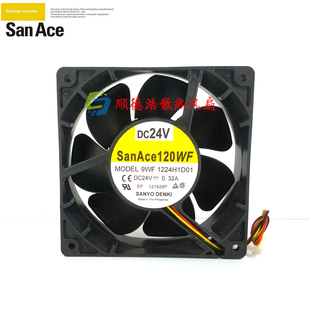 Sanyo SANACE120WF 9WF1224H1D01 12CM DC24 0.32A 120*120*38mm Inverter cooling fan