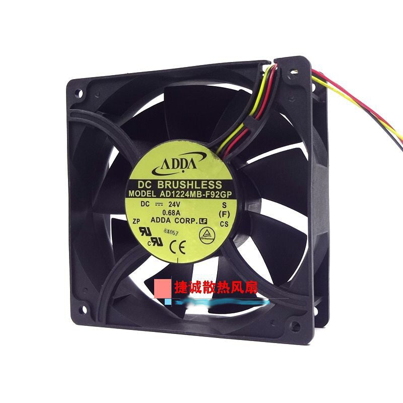 ADDA AD1224MB-F92GP 12CM 24V 0.68A 12038 3-wire Inverter Fan