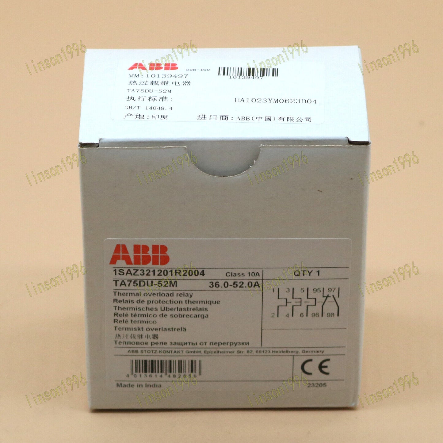 Abb Thermal Overload Relay TA75DU-52M 36-52A Quality Assured - ABB