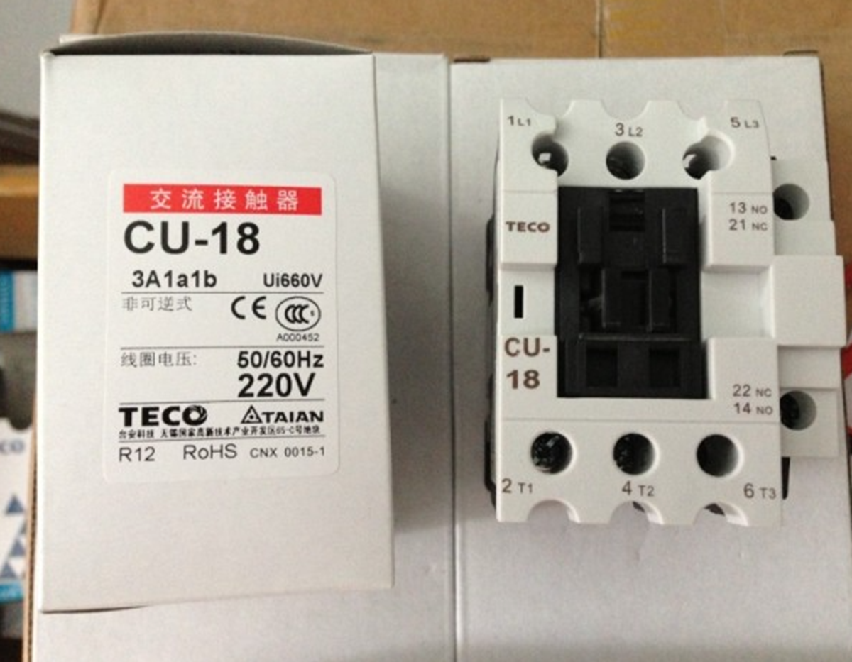 TECO CU-18-3A1A1B-220V AC Contactor TECO