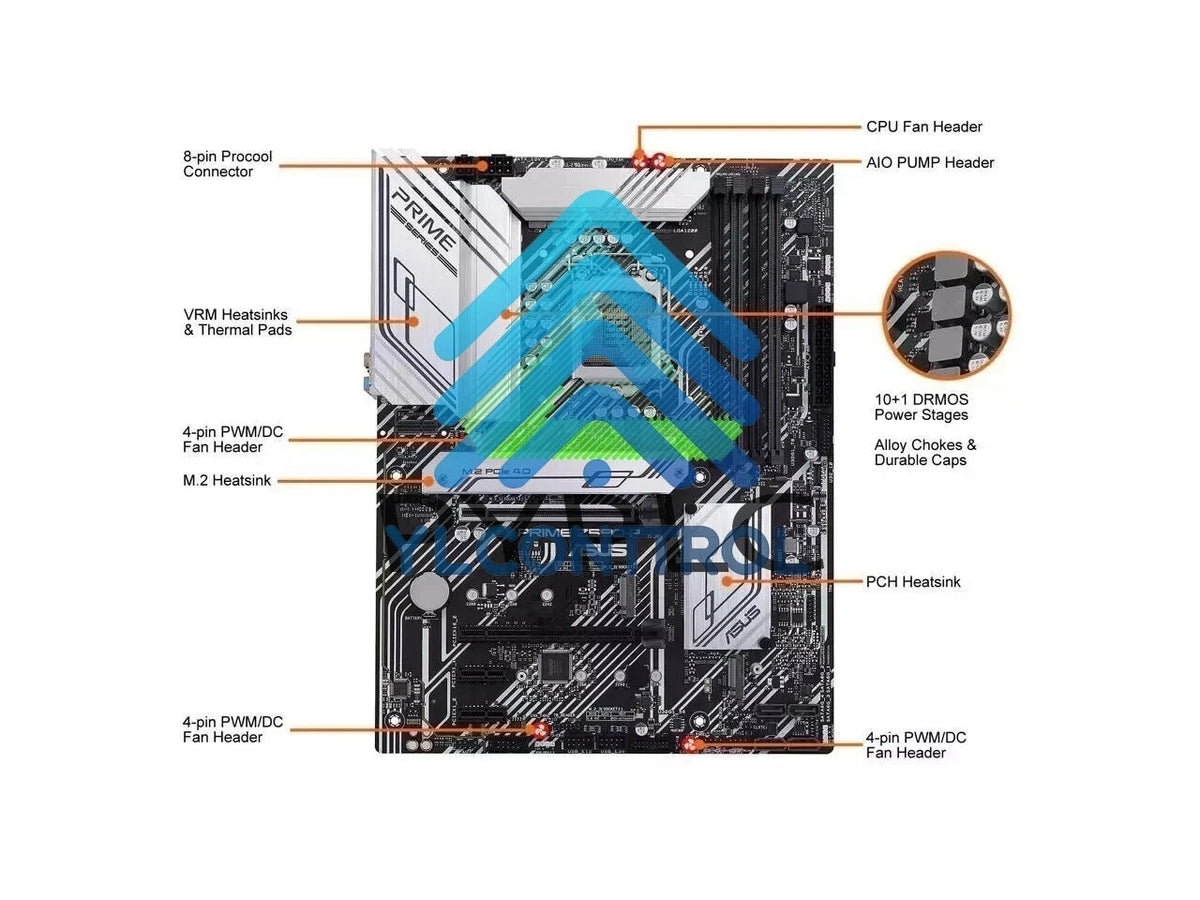 For ASUS PRIME Z590-P LGA 1200 Intel Z590 SATA 6Gb/s ATX Intel Motherboard
