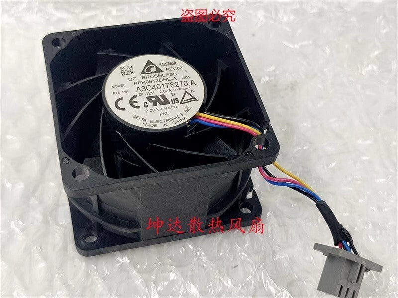 Delta PFR0612DHE 6038 DC12V 2.00A 6CM 4-Pin High RPM High Airflow Cooling Fan