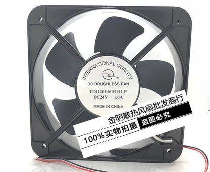 DC axial fan 20CM TDR20060BHLP DC24V 1.6A cabinet cooling fan