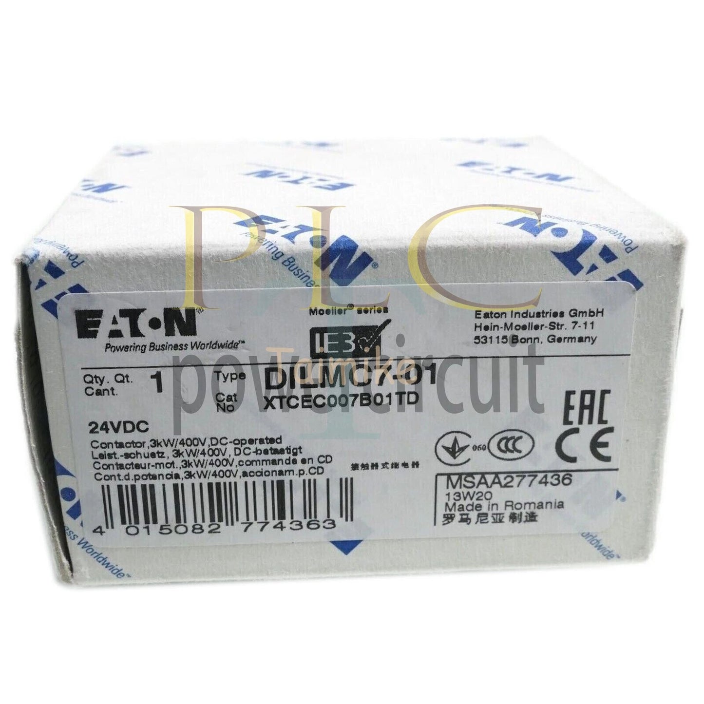 1PCS EATON DILMC7-01 DC24V XTCEC007B01 Dc contactor In Box~
