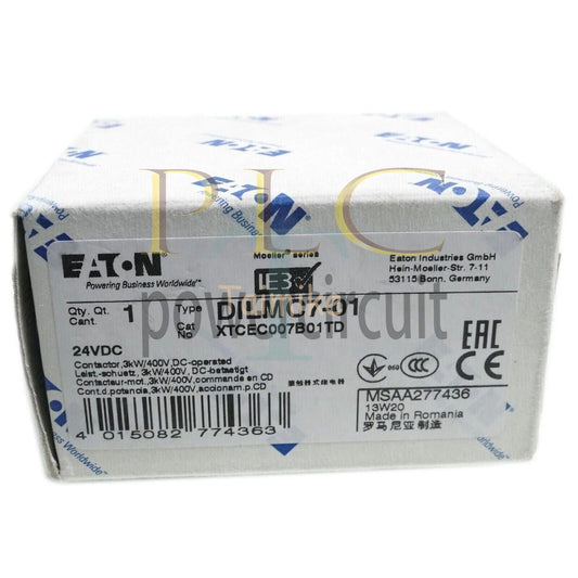 1PCS EATON DILMC7-01 DC24V XTCEC007B01 Dc contactor In Box~