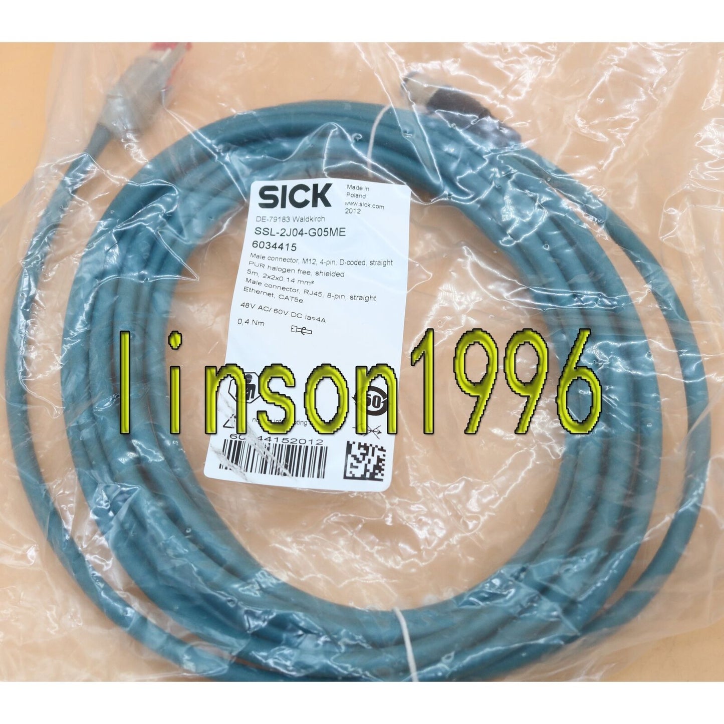 SSL-2J04-G05ME 6034415 Ethernet Cable Male - ONE SICK