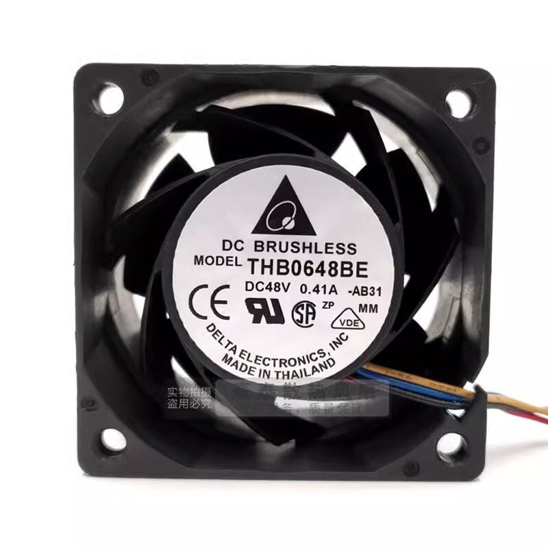 Delta THB0648BE 6038 DC48V 0.41A 6CM 4-Wire Server Cooling Fan