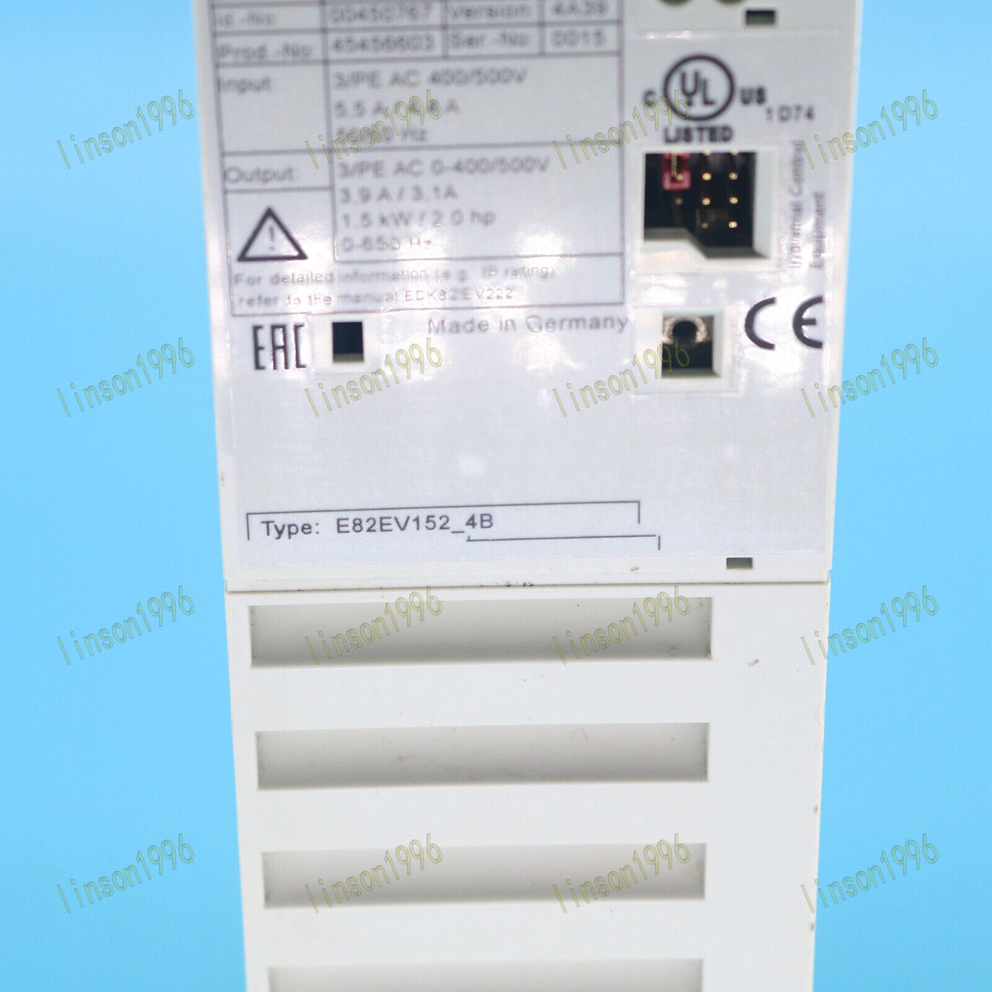 used One Lenze E82EV152_4B 8200 Vector converter - ONE LENZE