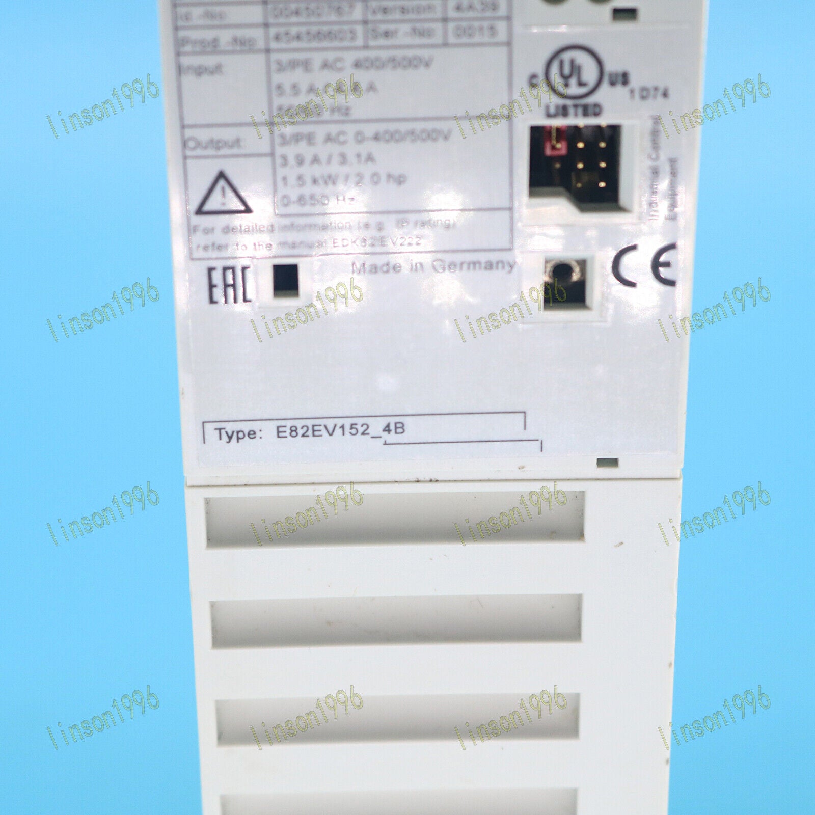 used One Lenze E82EV152_4B 8200 Vector converter - ONE LENZE