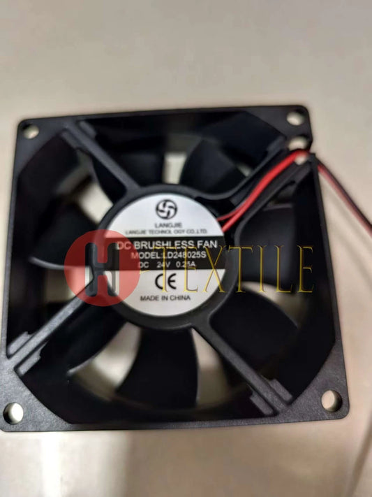 1 pcs LANG JIE Fan LD248025S DC24V 0.25A 8025 8cm 2 wire DC brushless fan