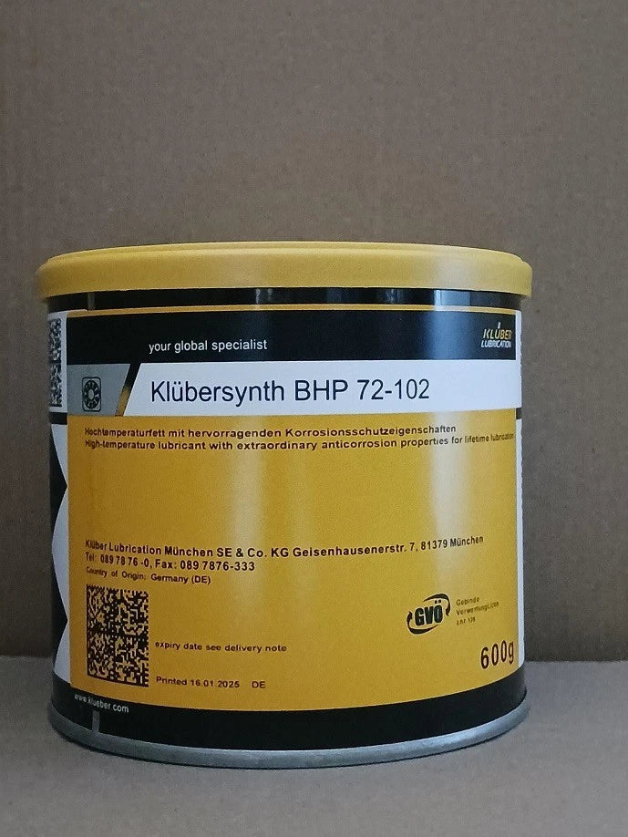 KLUBER Lubrication Klubersynth BHP 72-102 600g ( 21.2 OZ) free shipping