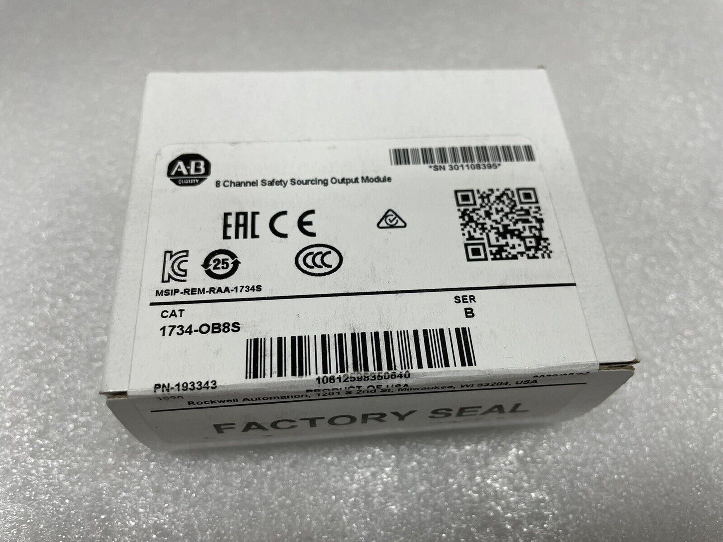 1734-OB8S Ser B A-B Safety Sourcing Output Module New Sealed - SAFETY SOURCE
