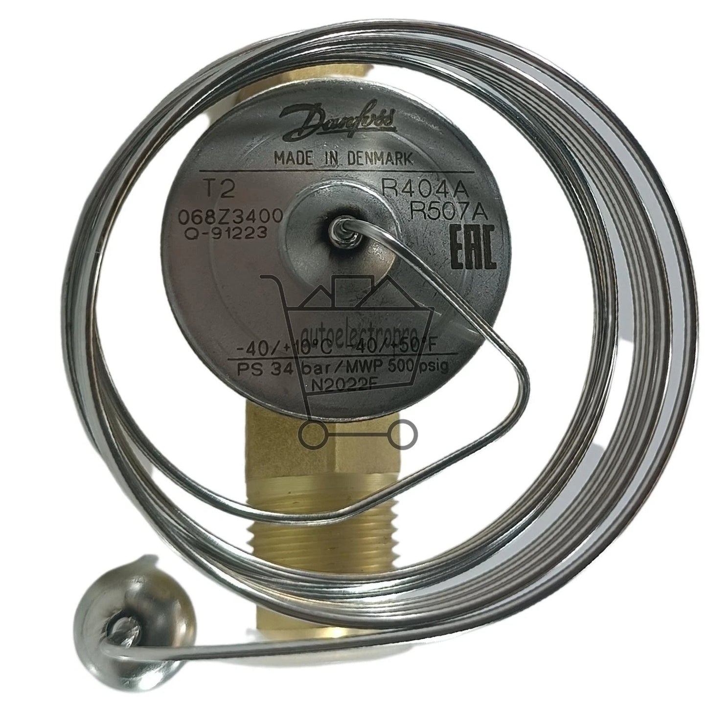 Danfoss 068Z3400 1/6 - 4.5TR Expansion Valve Body, T 2, R404A,R507A, 3/8x1/2 in,