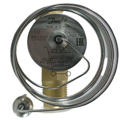 Danfoss 068Z3400 1/6 - 4.5TR Expansion Valve Body, T 2, R404A,R507A, 3/8x1/2 in,
