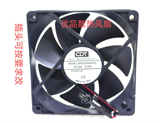 CDT AFD1225H24-B1 12025 DC24V 0.50A 12CM 2-Pin High Airflow Cooling Fan