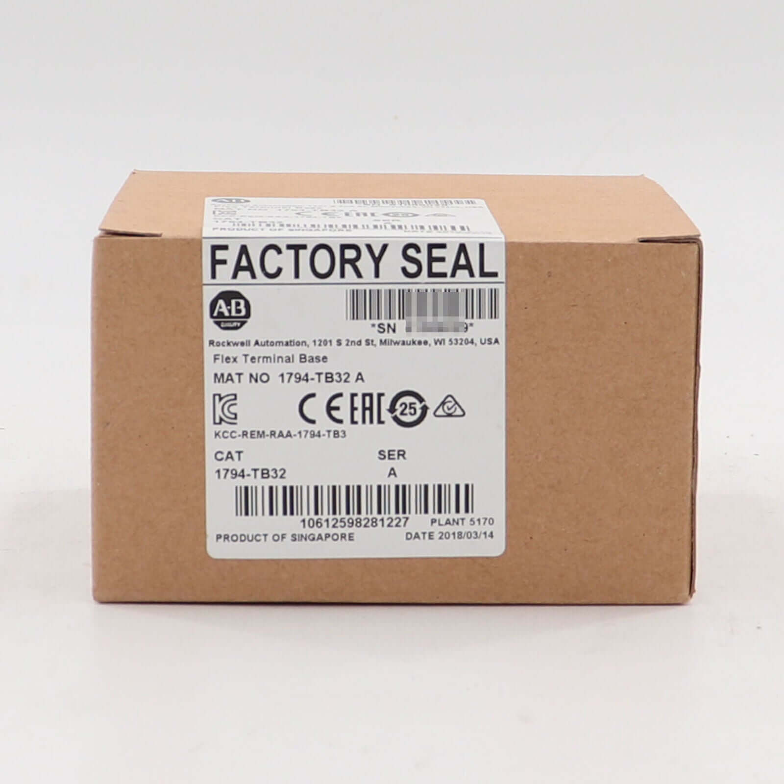 Allen-Bradley 1794-TB32 SER Flex Terminal Block Base Factory Sealed - ALLEN-BRADLEY