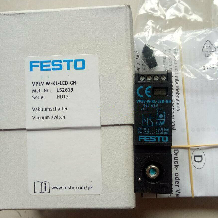 New FESTO 152619 Pressure Switch VPEV-W-KL-LED-GH Fast - FESTO