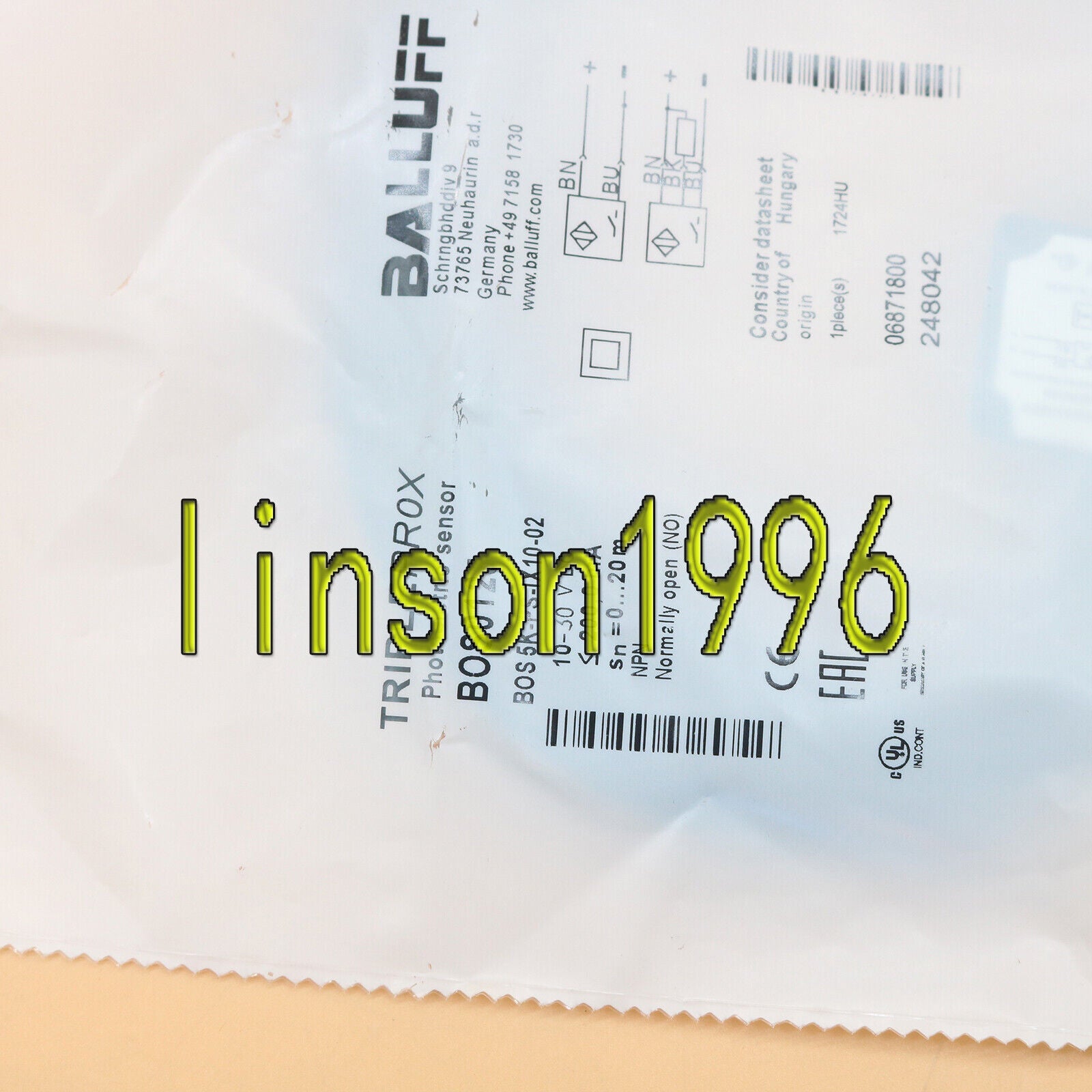 new BALLUFF BOS 5K-PS-IX10-02 photoelectric sensor - BALLUFF