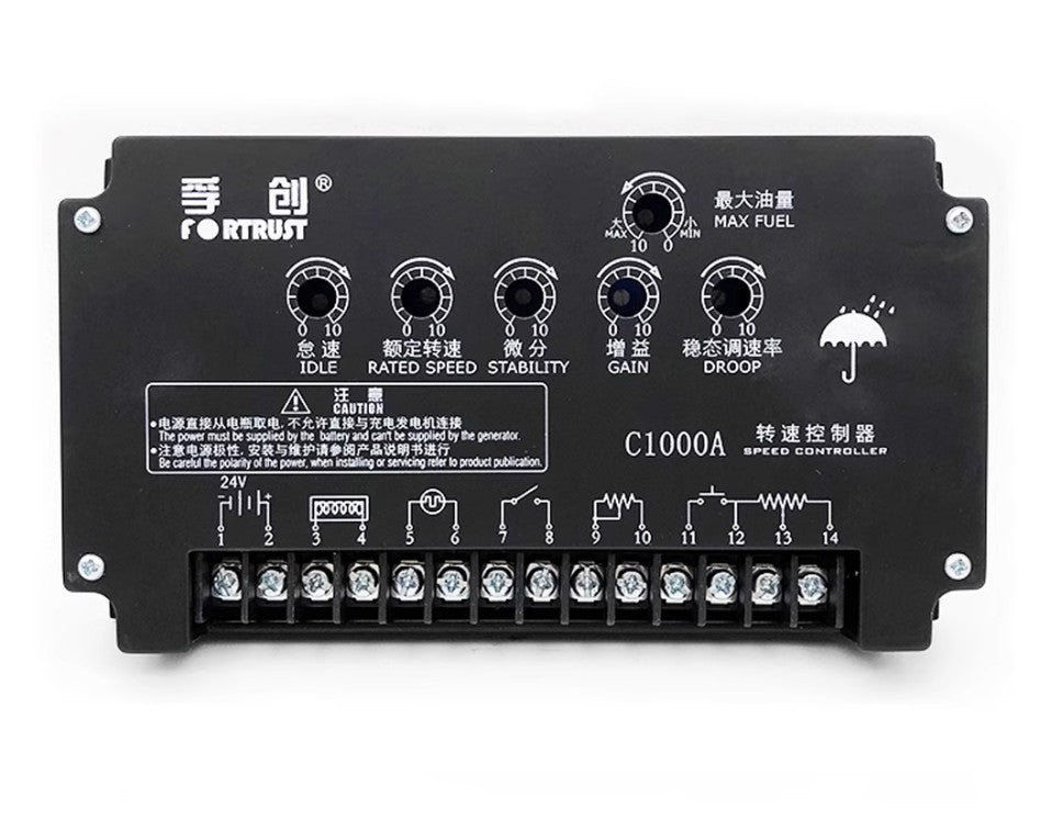 1pcs  Fortrust Diesel Generator Speed Control Board C1000A