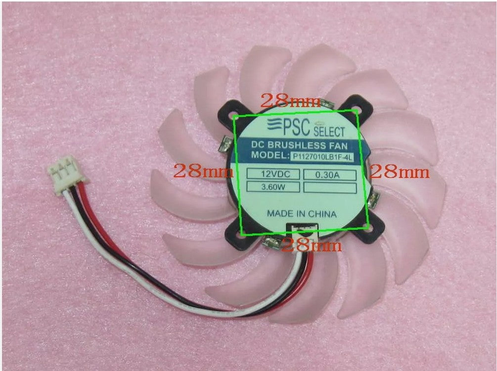 new 65mm ATI Radeon X800 X850 XT 9800 Pro Fan Replacement 28mm 3Pin P1127010LB2F R06