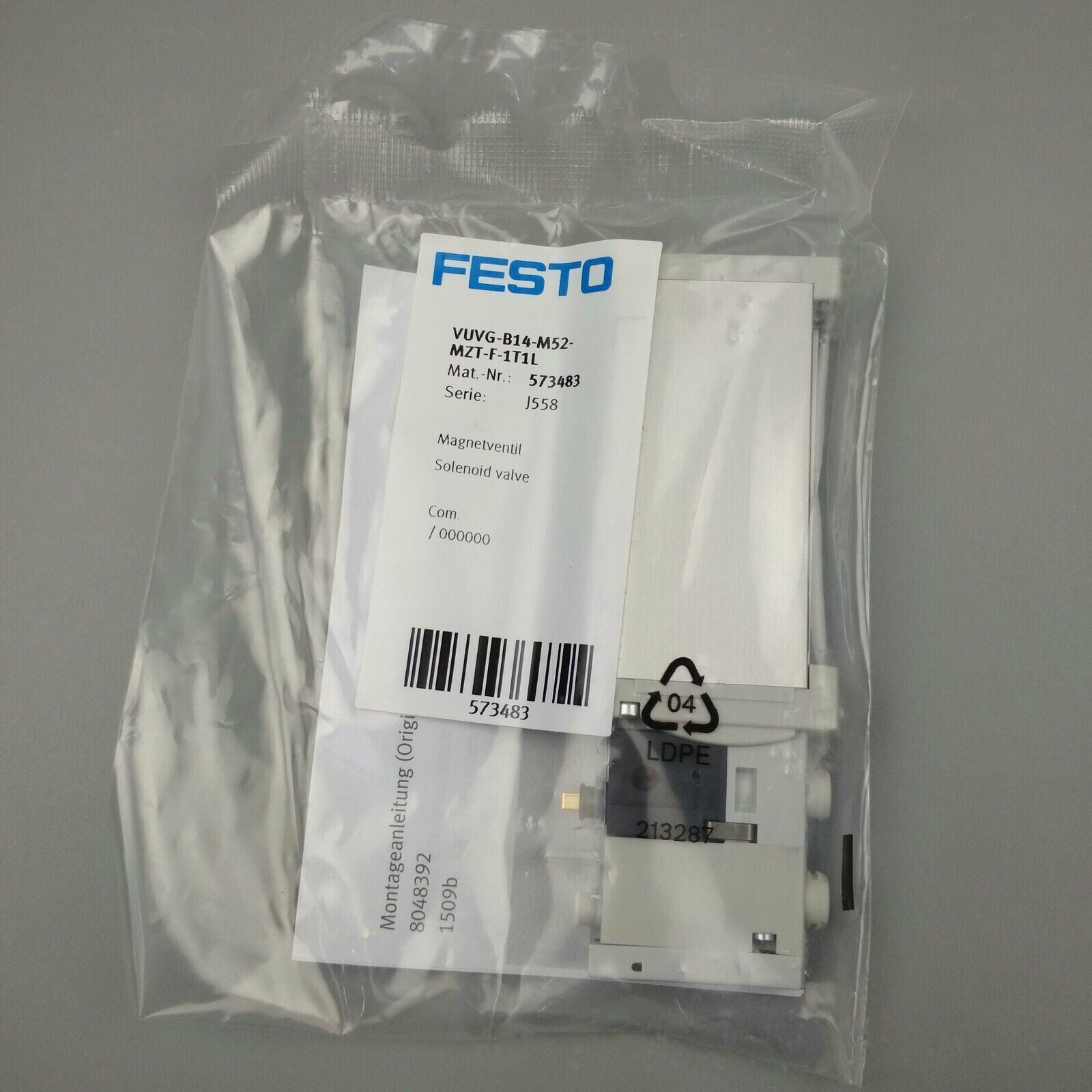 FESTO VUVG-B14-M52-MZT-F-1T1L Solenoid Valve - FESTO