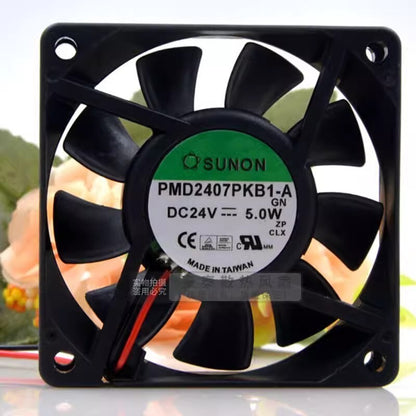 SUNON PMD2407PKB1-A 7020 DC24V 5.0W 7CM 2-Wire Inverter Cooling Fan