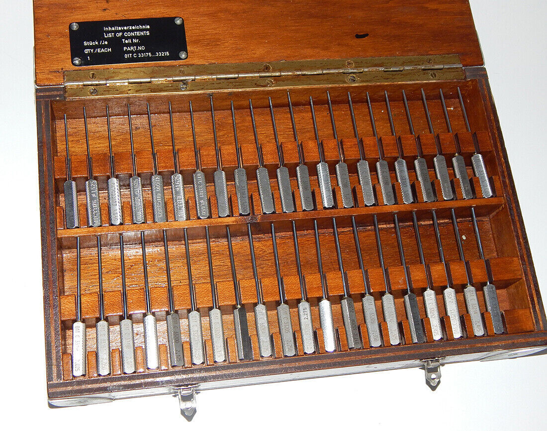 Used Test Pins Measuring Pins Gauge Set 41-Piece Set 1500-2500mm - PRECISION TOOLS