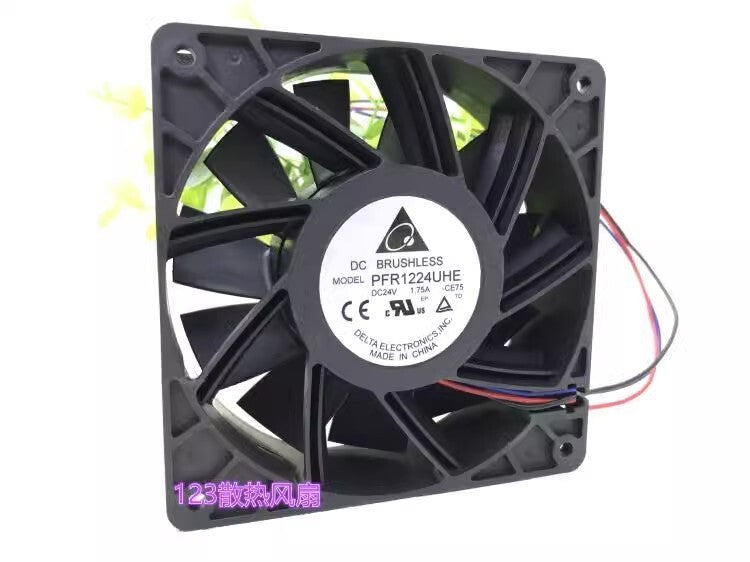 Delta PFR1224UHE 12038 24V 1.75A 12CM 3-Wire Inverter Cooling Fan