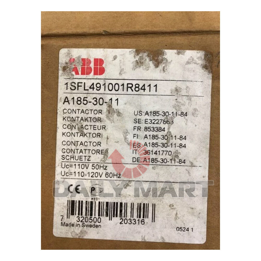 new  In Box ABB A185-30 A185-30-11 AC Contactor