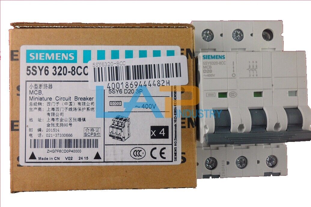 new  FOR SIEMENS 5SY6320-8CC 3P 20A Air switch Circuit Breaker QTY:1