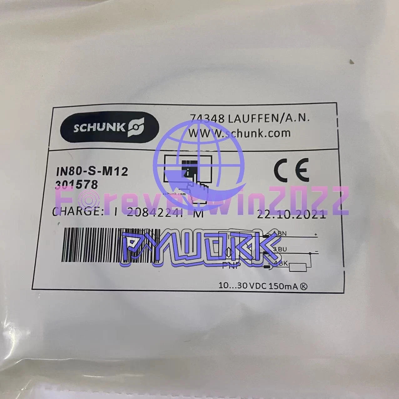 1PCS for SCHUNK sensor IN80/S-M12 0301578 90 warranty~