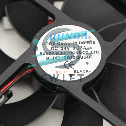 5PCS 9225 9CM 2 Wire Cooling Fan RUNDA RD9225S24H DC24V 0.23A