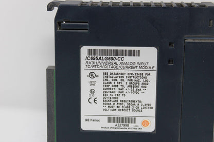 used GE Fanuc IC695ALG600-CC Analog Input Module - GE FANUC
