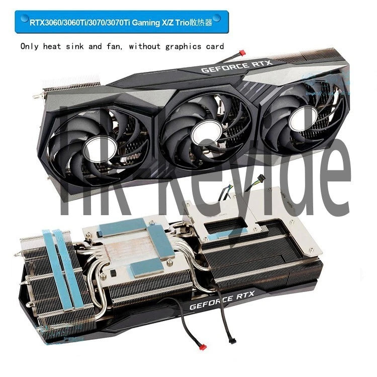 RTX3060 3060Ti 3070 3070Ti Gaming X/Z Trio Radiator with Fan For MSI Heatsink
