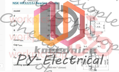 NSK HR32215J Tapered Roller Bearings 75x130x33.25mm #CP
