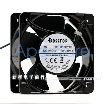 1pcs BOSSTOP D15050H24B 15050 15CM 24V 1.20A IP68 waterproof fan