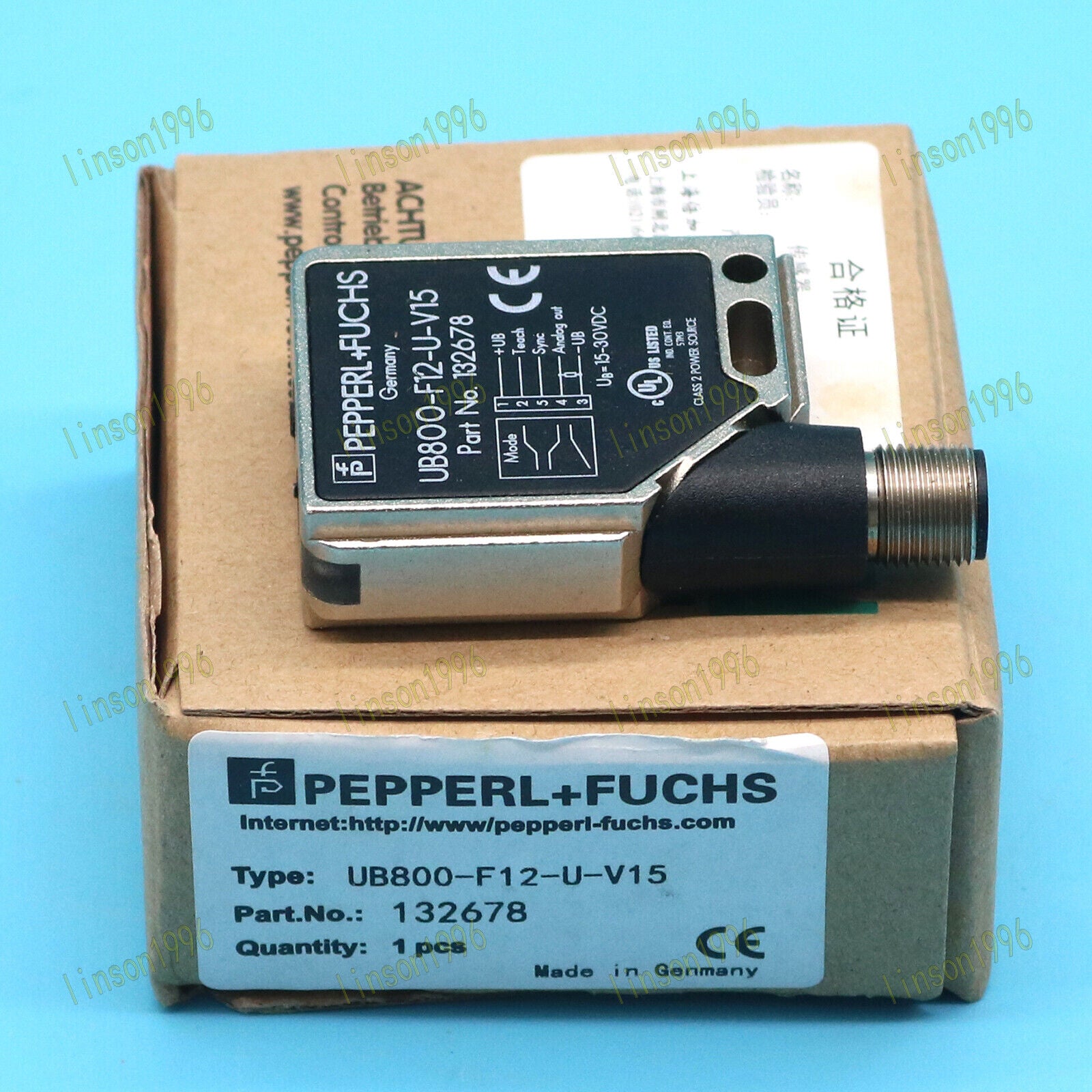 new 1PC Pepperl Fuchs UB800-F12-U-V15 ultrasonic sensor In Box One year - PEPPERL FUCHS