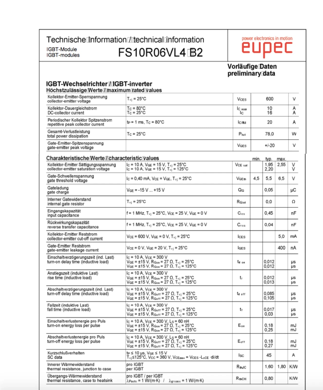 INFINEON FS10R06VL4-B2 power supply module FS10R06VL4_B2 Quality Assurance