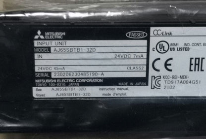 Mitsubishi AJ65SBTB1-32D CC-Link Input Module - MITSUBISHI
