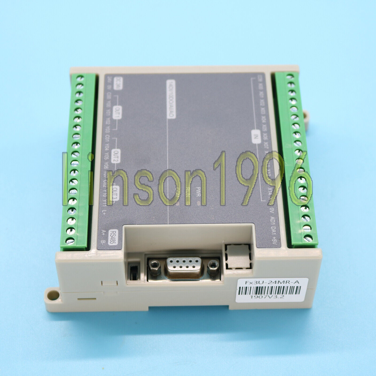 Mitsubishi FX3U-24MR High-Speed Control Board + Cable for PLC - MITSUBISHI