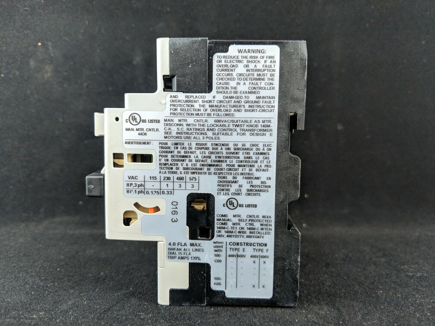 Allen Bradley Magnetic Tripod with 140M-C2E-B40 Model - ALLEN BRADLEY