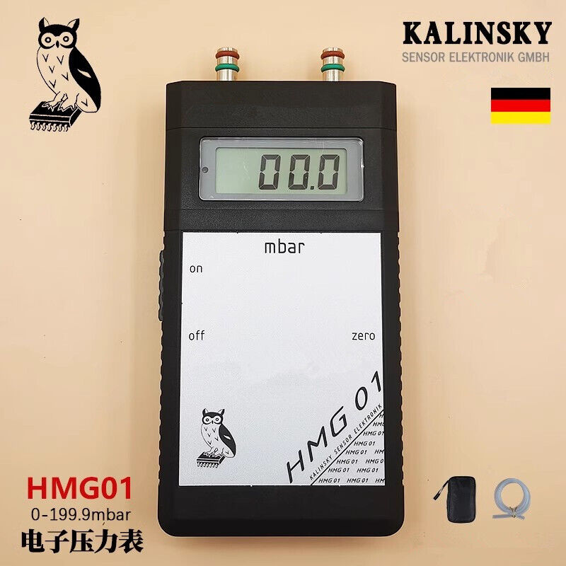 new Kalinsky handheld electronic pressure gauge HMG01 millibar meter Owl 0-199.9mbar