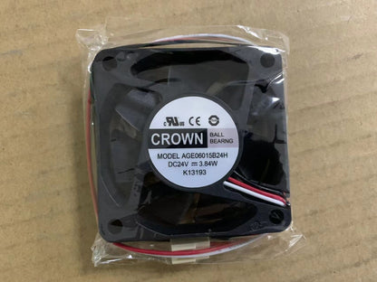 new CROWN AGE06015B24H DC24V 3.84W 6015 6CM 3-pin cooling fan