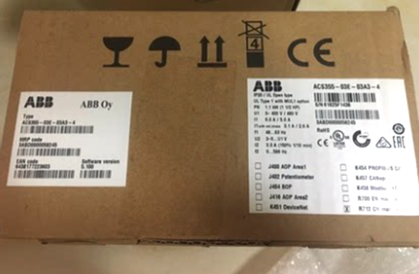 ABB CS355-03E-03A3-4 Inverter Drive - ABB