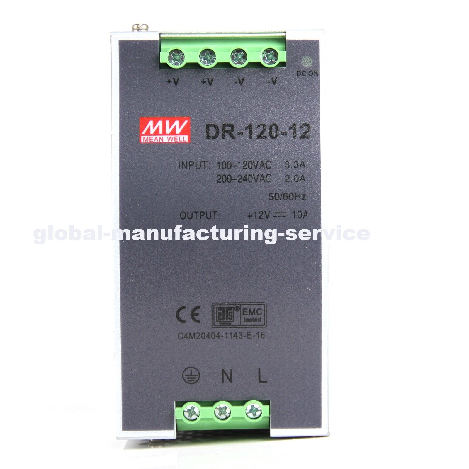MEANWELL DR-120-12 AC/DC Power Supply 12V 10A 120W - MEANWELL
