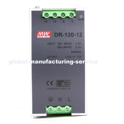 MEANWELL DR-120-12 AC/DC Power Supply 12V 10A 120W - MEANWELL
