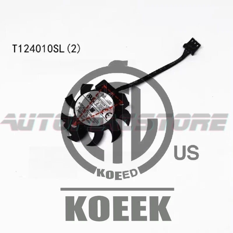 T124010SL(2) DC12V 0.10A 3-wire Cooling Fan 27x27x14mm